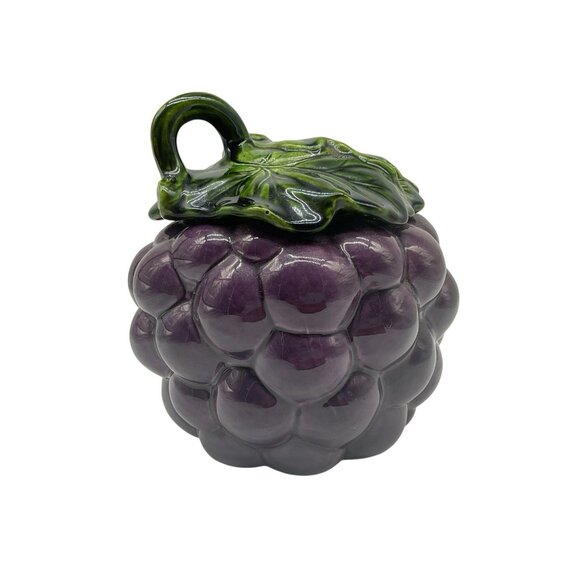 Metlox MCM California Pottery Grape Canister Cookie Jar Kitchen Collectible USA - Picture 1 of 16